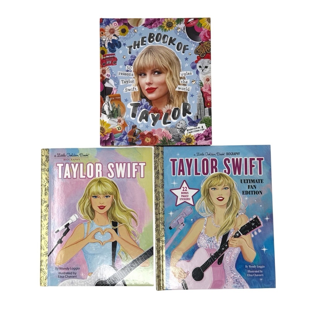 Taylor Swift Book Lot 3 Swiftie Bundle Golden Book Biography Fan Edition